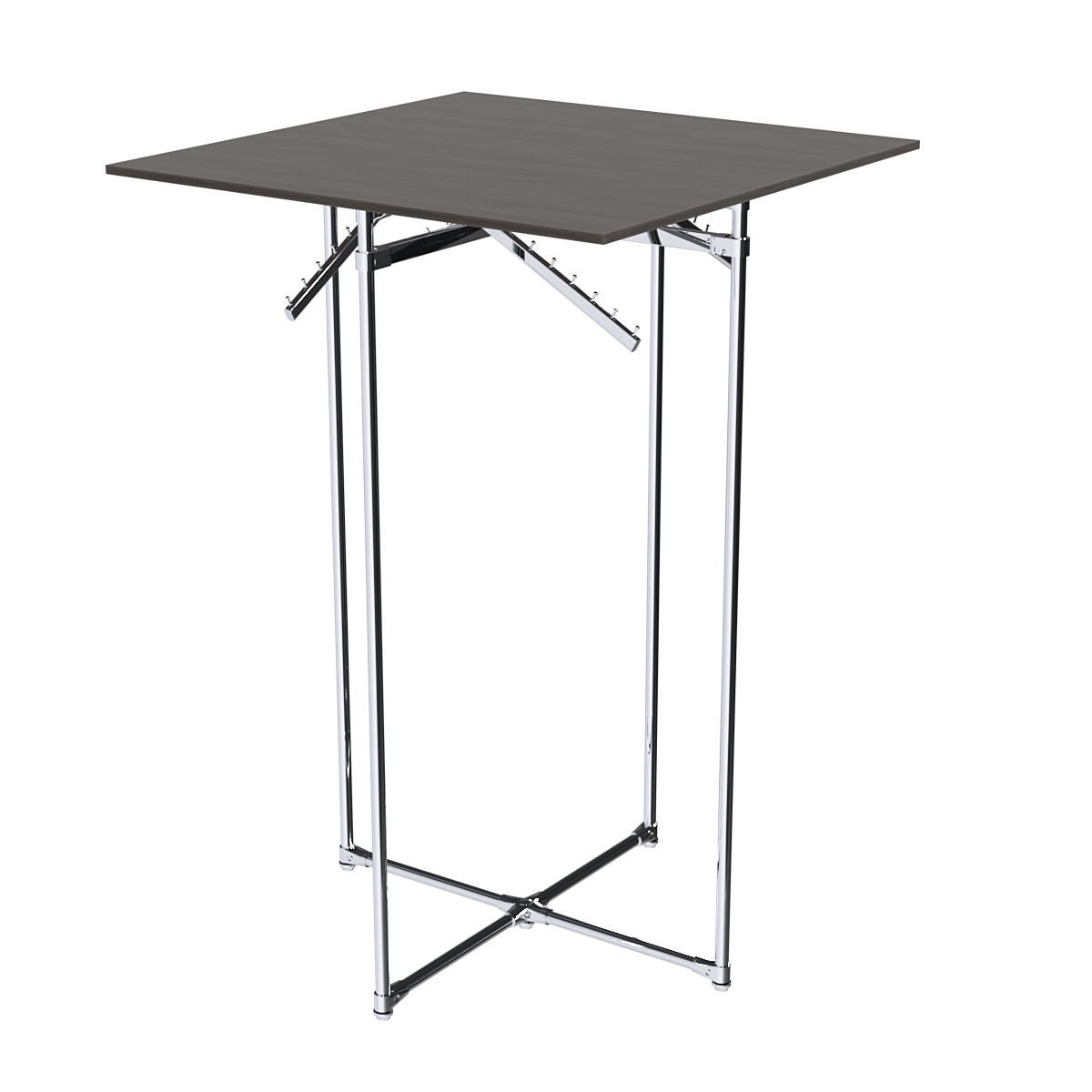 Хромированное вешало КВАДРАТ №1-3 (верхняя платформа - ДСП 16мм) Антрацит