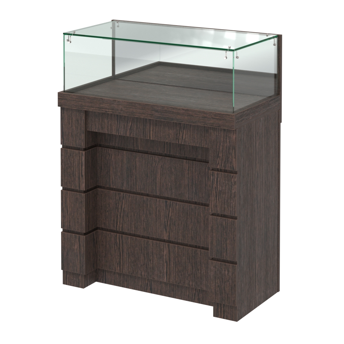 Торговый прилавок с утопленным фасадом широкий №УФ-1-900 Дуб Венге