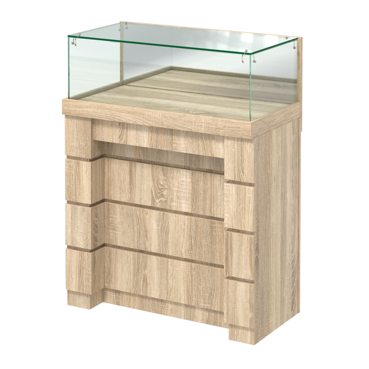 Торговый прилавок с утопленным фасадом широкий №УФ-1-900 Дуб сонома