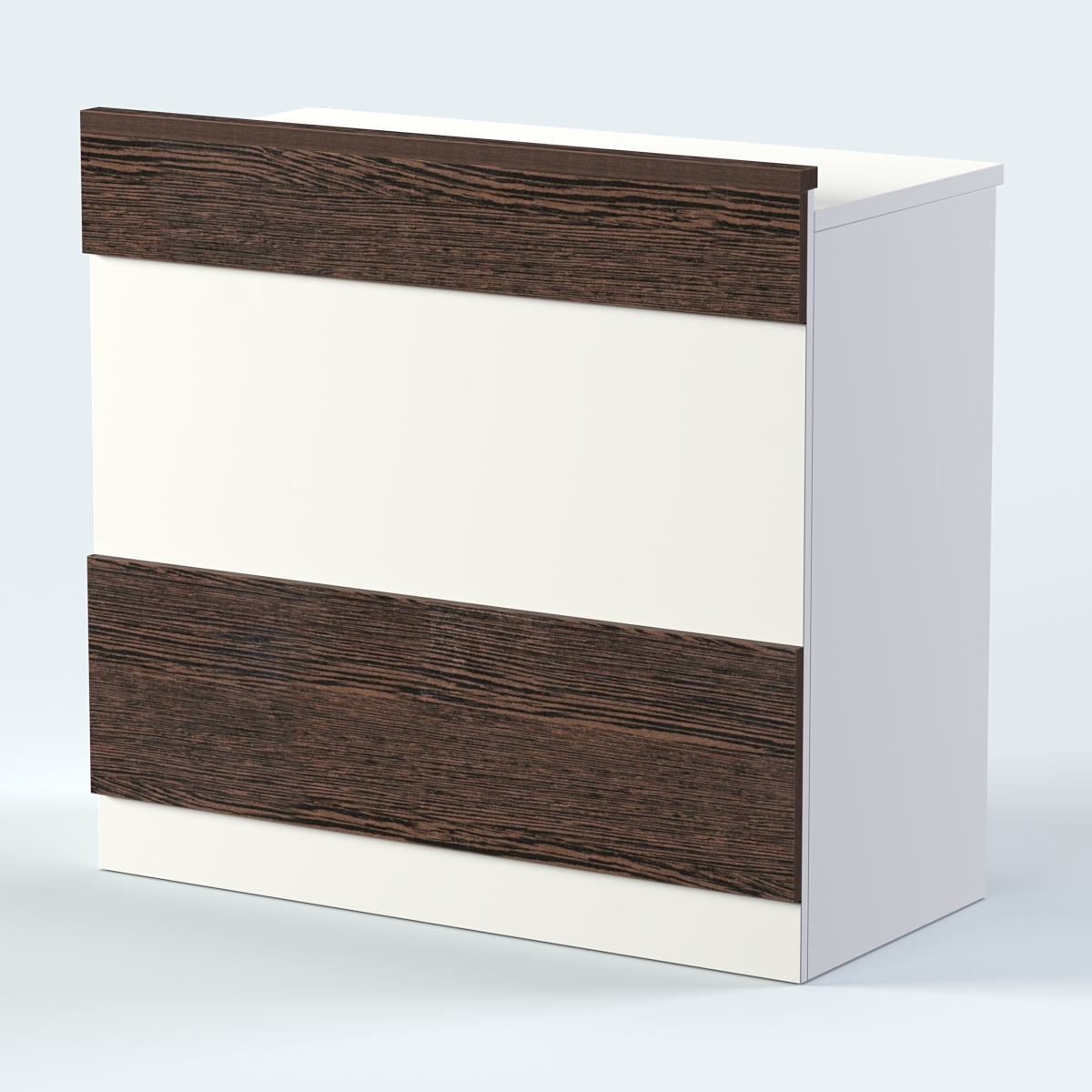 Стол - верстак с ящиками и дверью №1 Дуб Венге + Белый