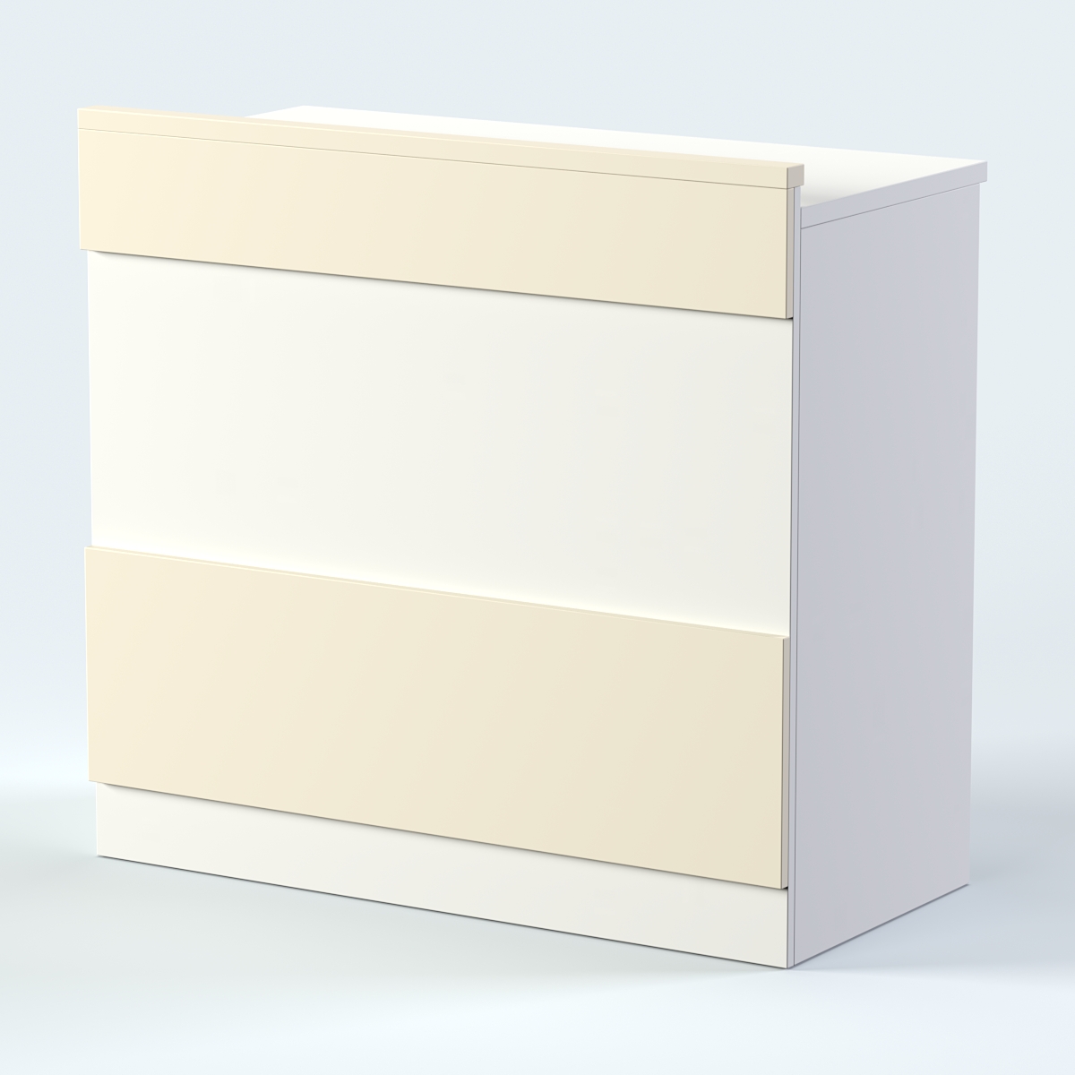 Стол - верстак с ящиками и дверью №1 Крем Вайс + Белый