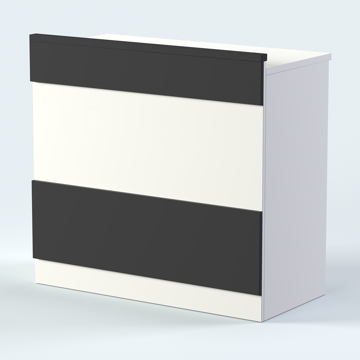 Стол - верстак с ящиками №2 Черный и Белый