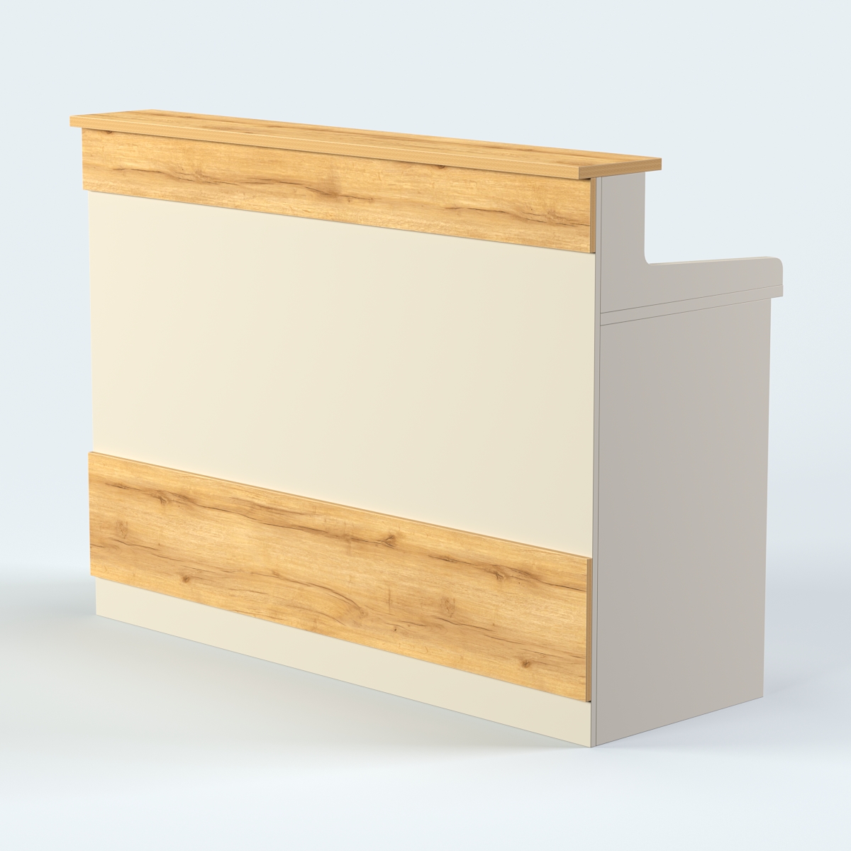 Стол - верстак широкий с ящиками №4 Дуб Золотистый и Крем Вайс