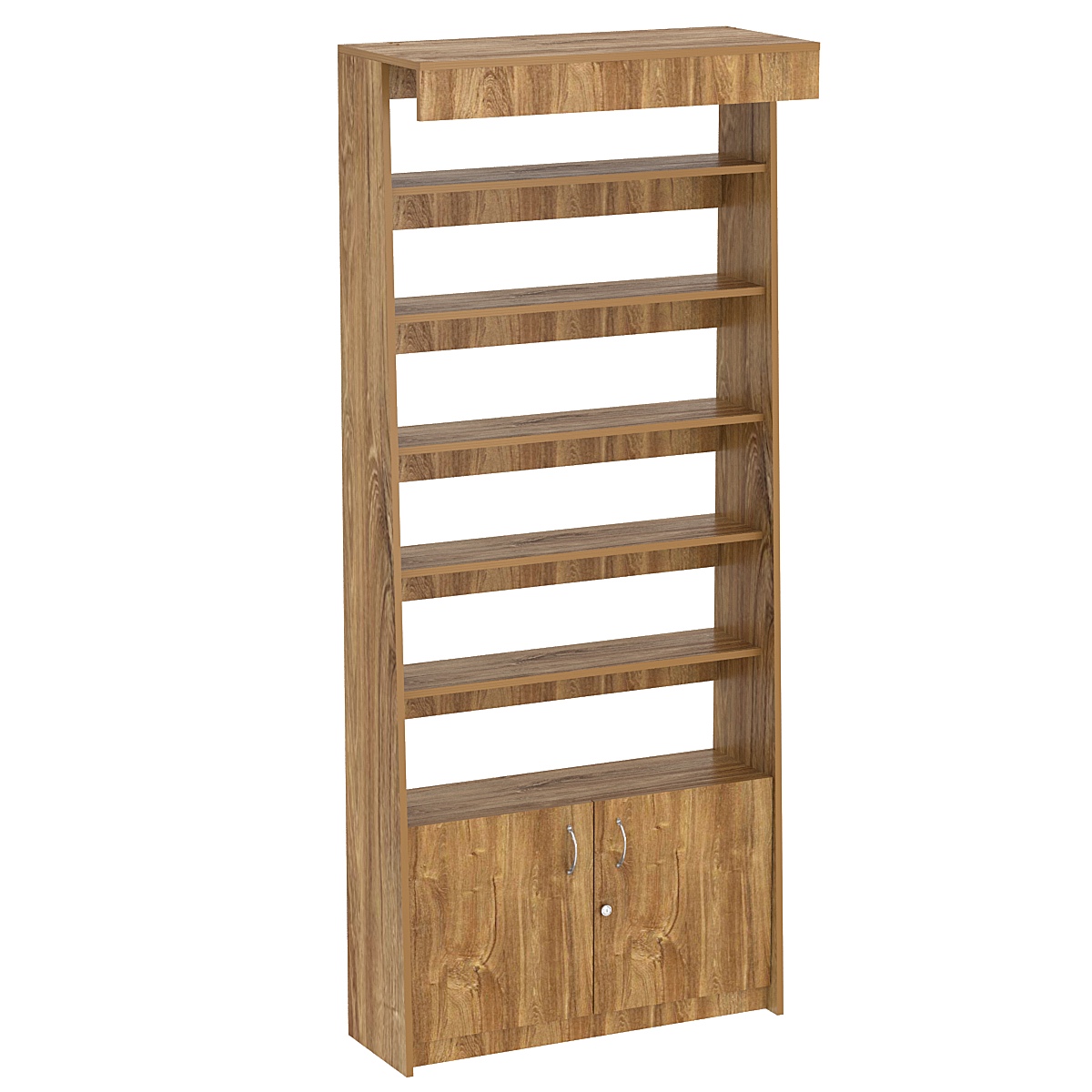 Стеллаж под книги №2 Дуб канзас коричневый Н1113 ST10