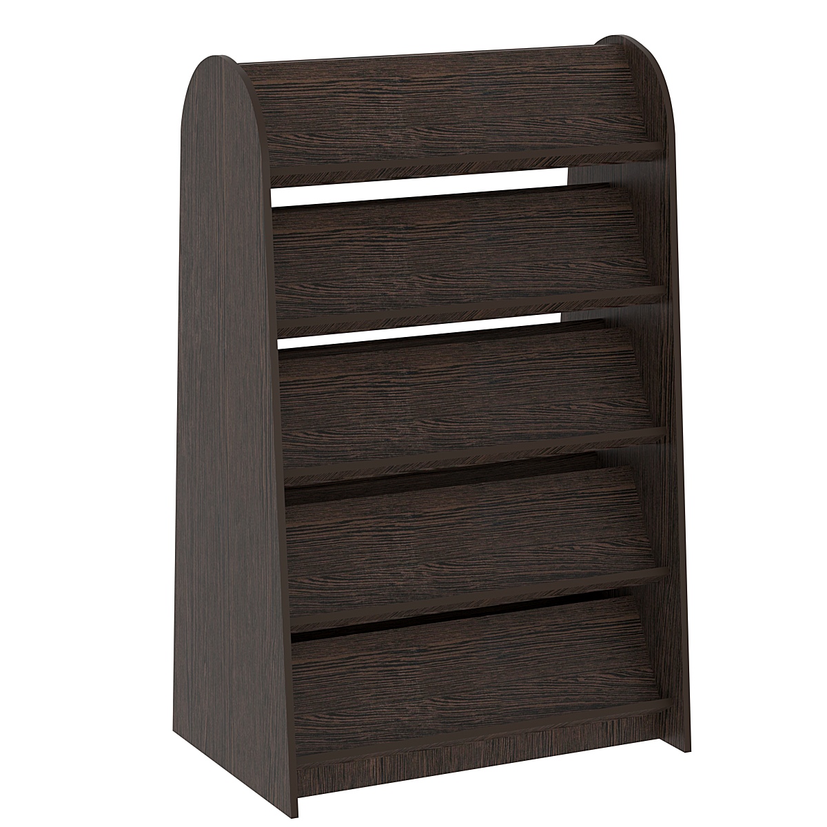 Стеллаж под книги №9 островной, низкий. Дуб Венге