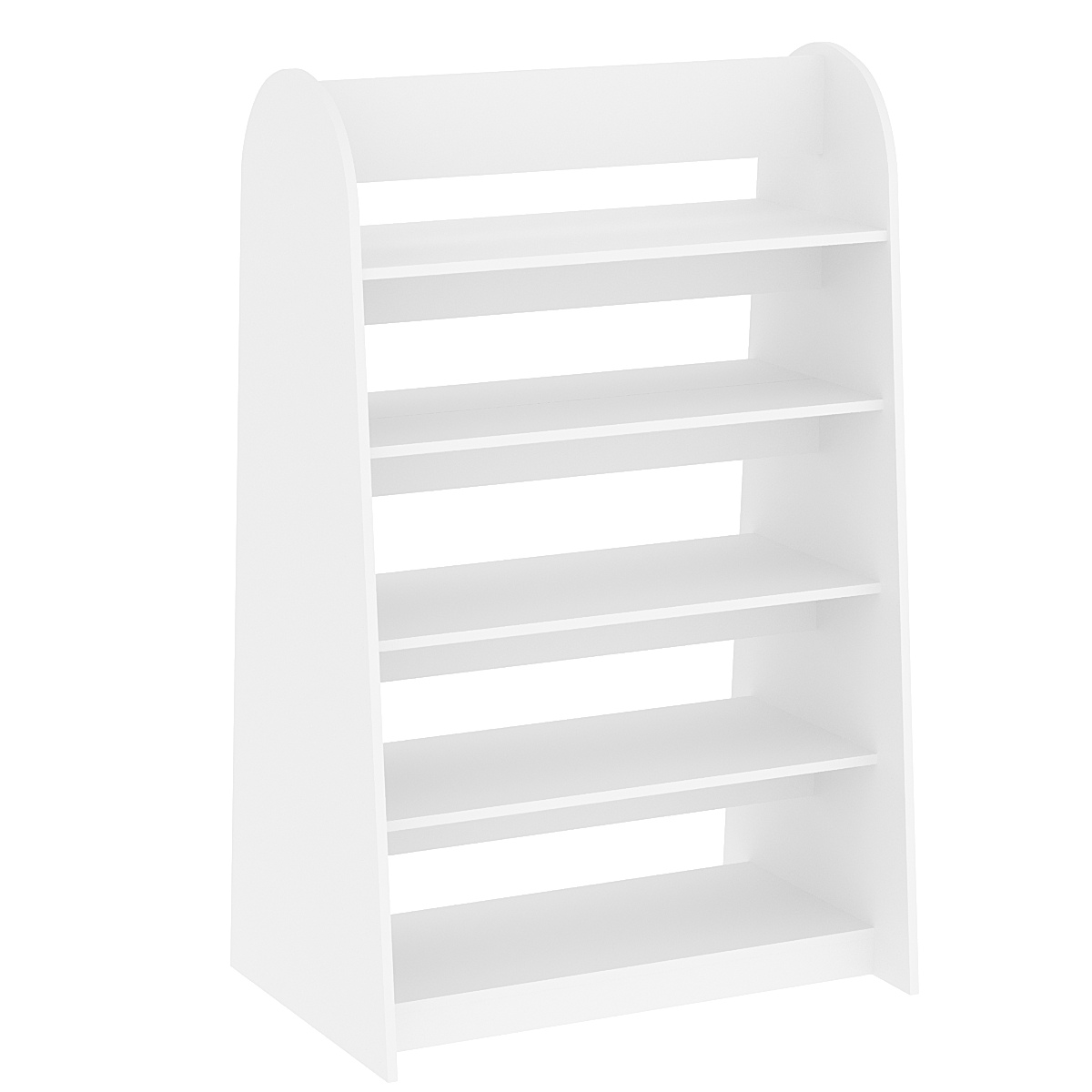Стеллаж под книги №10 островной низкий Белый