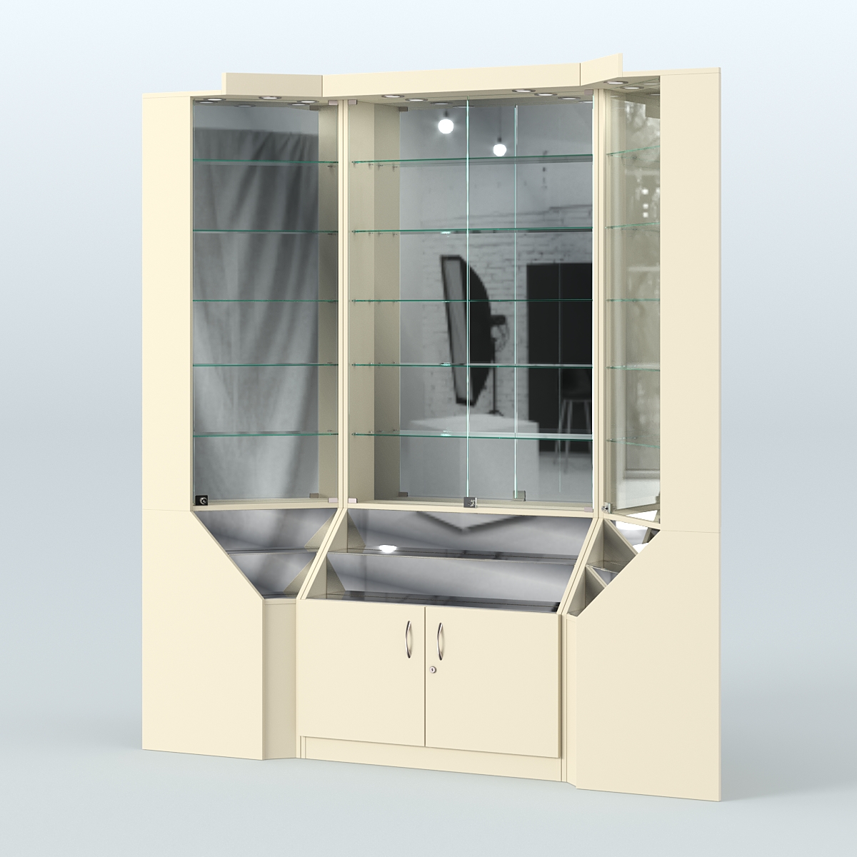 Павильон угловой серии Эталон №1 Крем Вайс