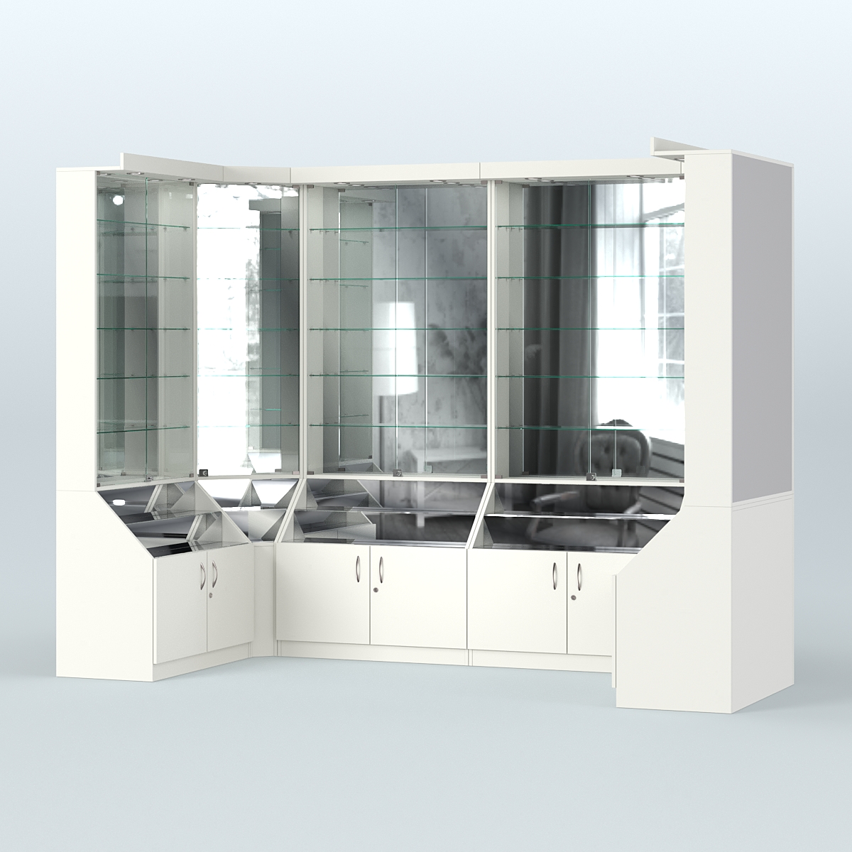 Павильон П-образной формы серии Эталон №3 Белый