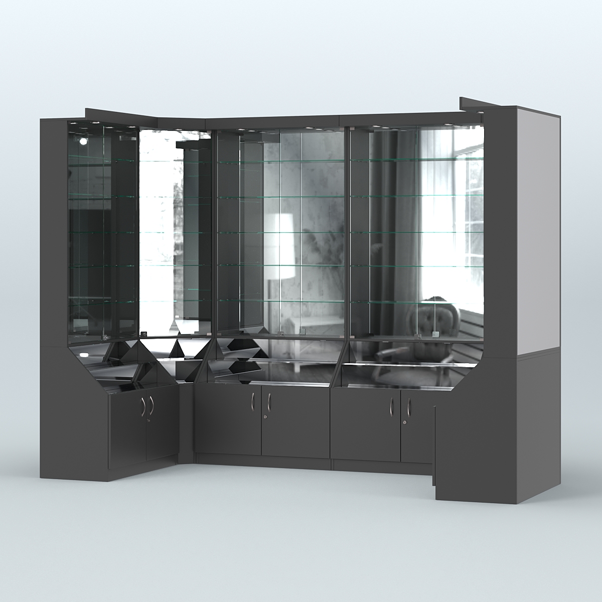 Павильон П-образной формы серии Эталон №3 Черный