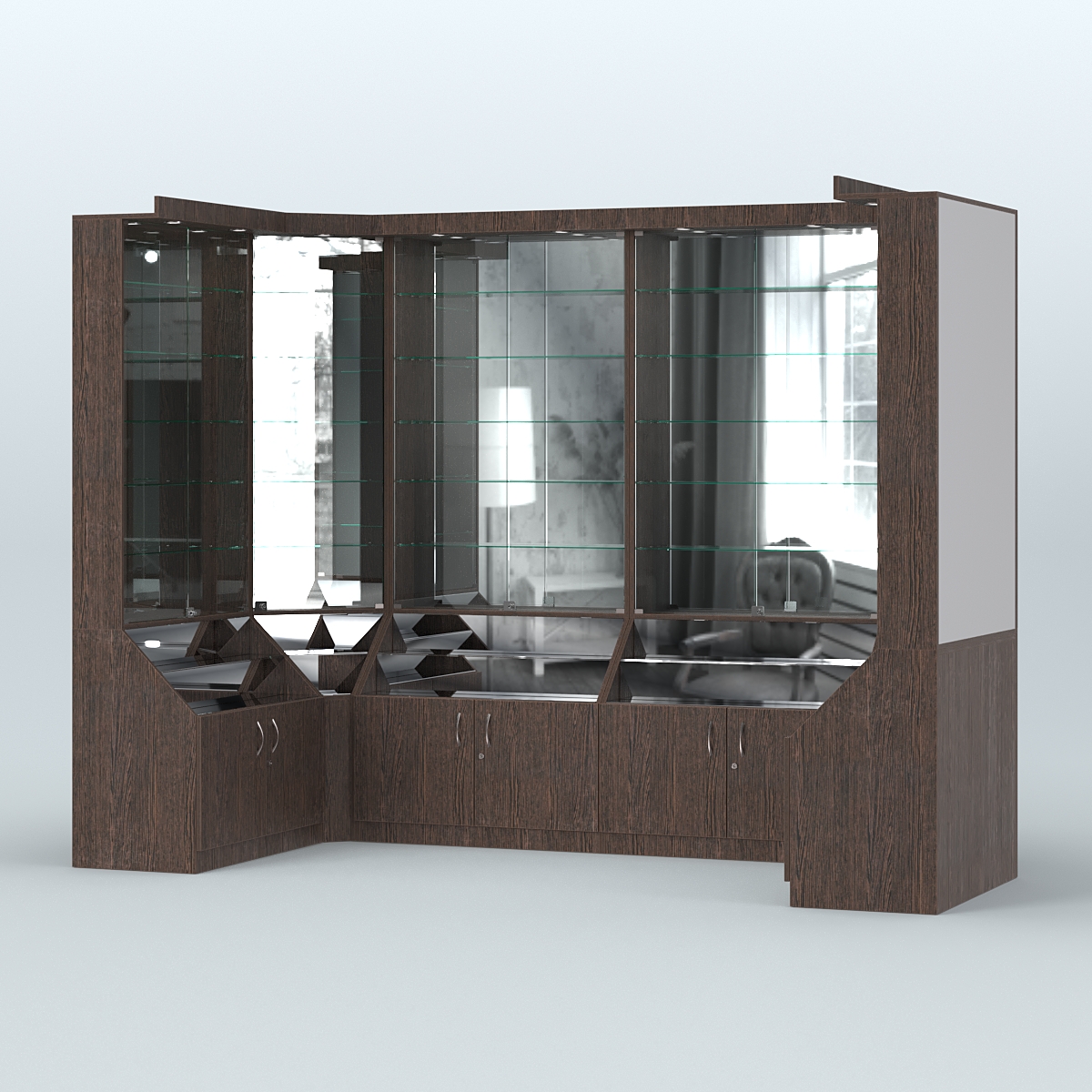 Павильон П-образной формы серии Эталон №3 Дуб Венге