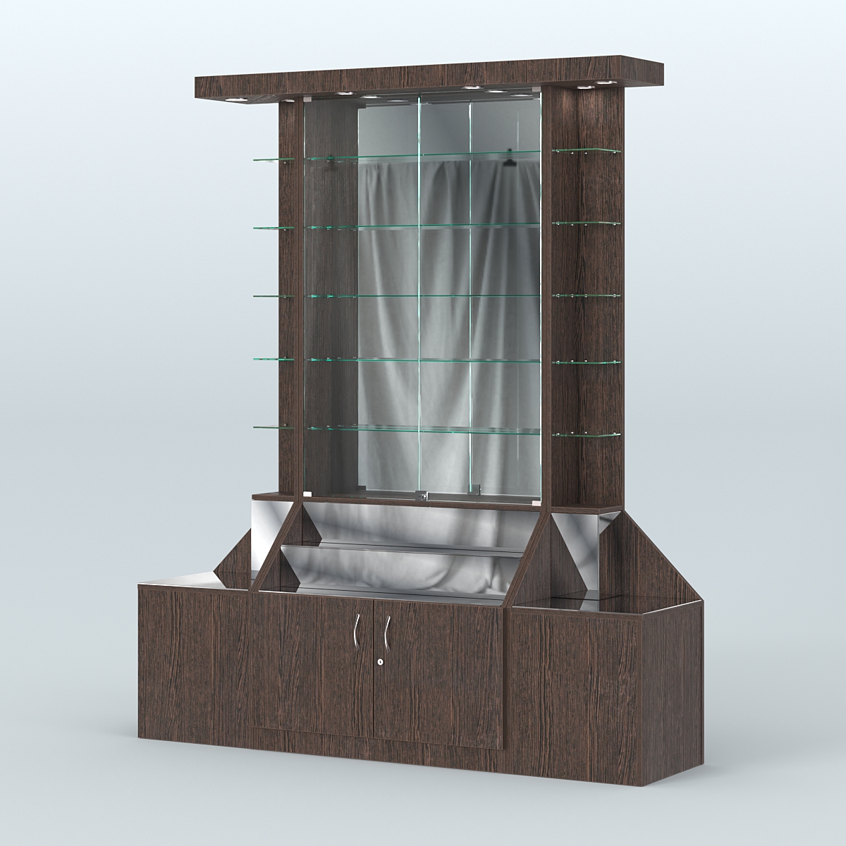 Павильон с верхней подсветкой серии Эталон №7 Дуб Венге