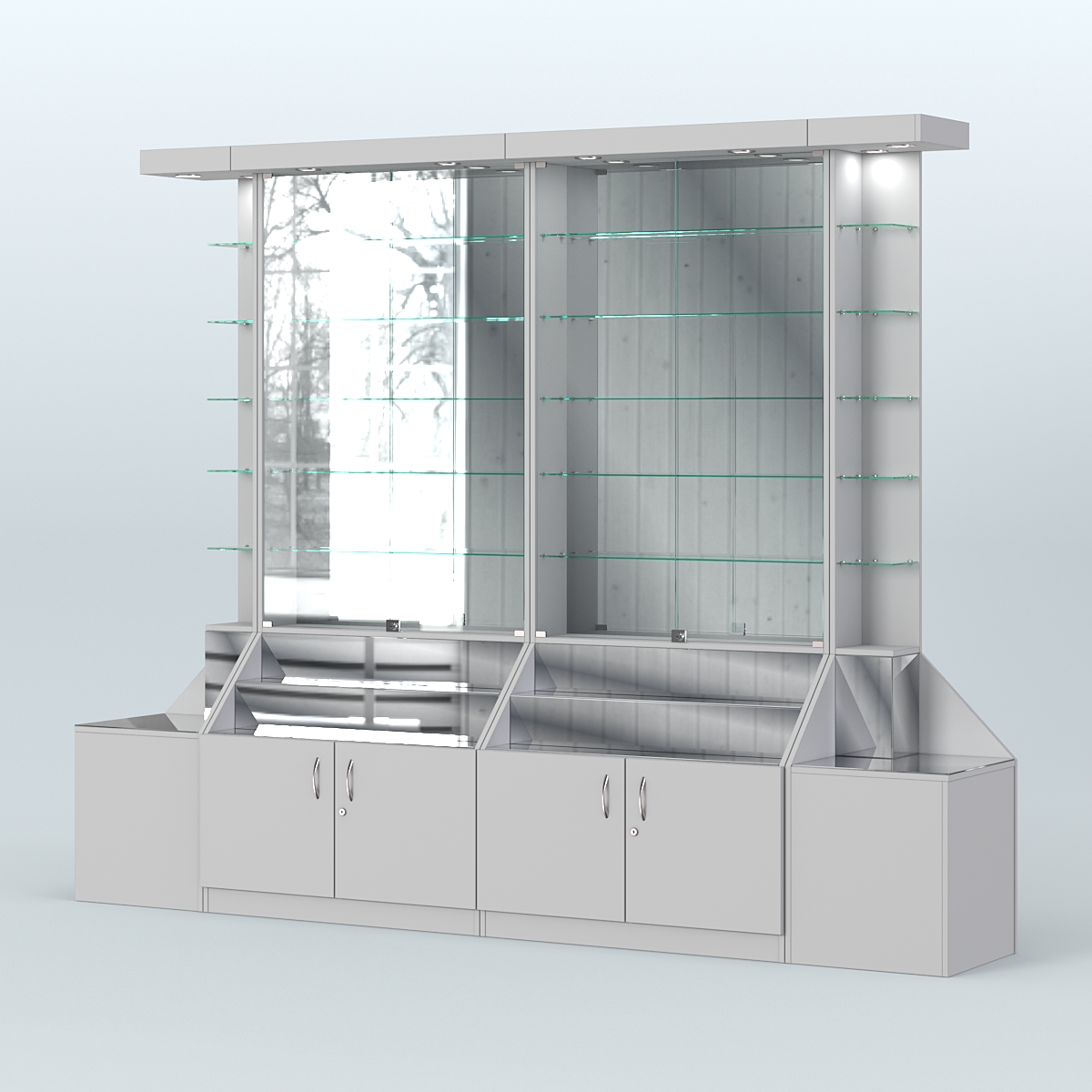 Павильон с накопителями серии Эталон №8 Cерый