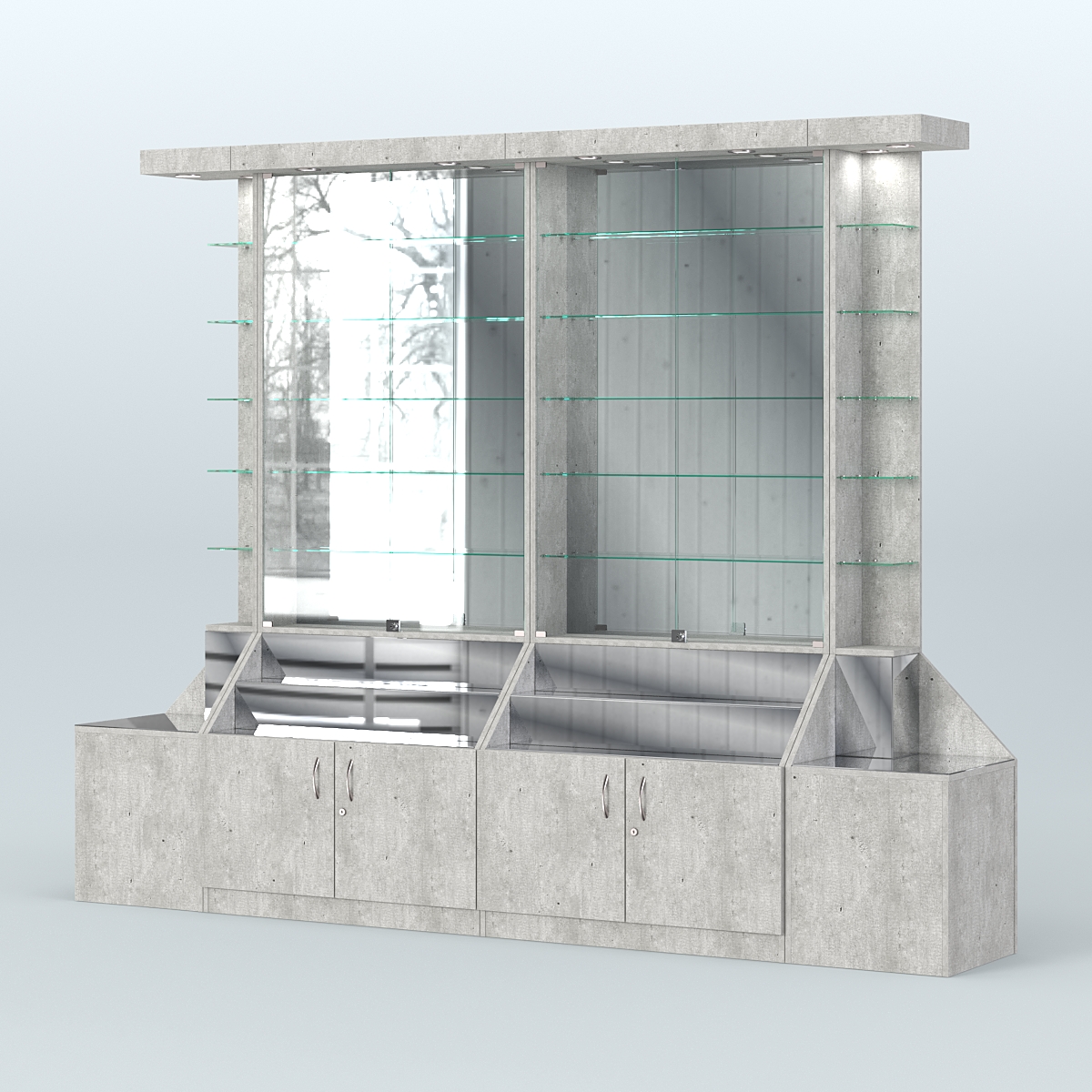 Павильон с накопителями серии Эталон №8 Метрополитан Грей