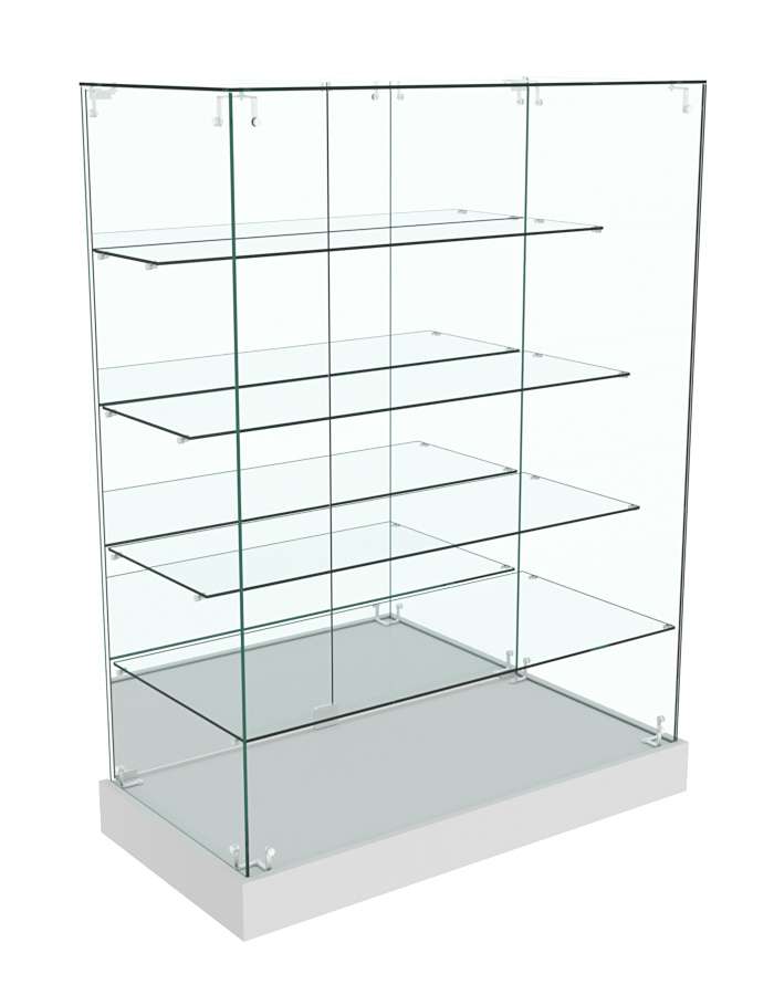 Прилавок ОТРАЖЕНИЕ с четырьмя стеклянными полками №9 Cерый