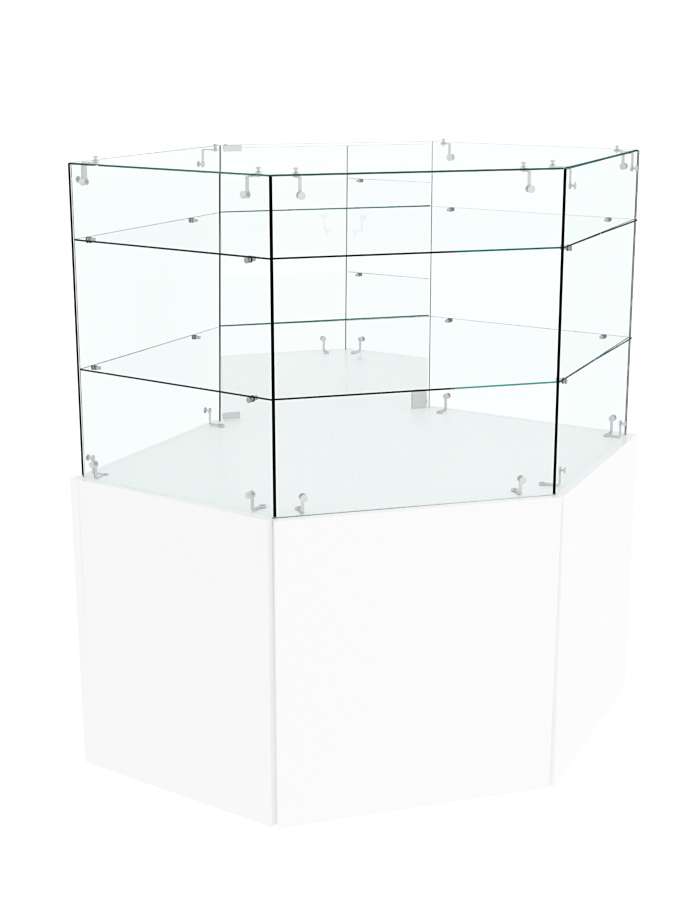 Прилавок шестигранный ОТРАЖЕНИЕ №17  Белый