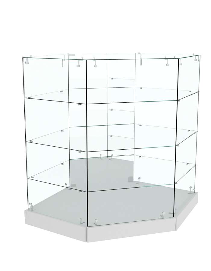 Прилавок ОТРАЖЕНИЕ на подставке №19 угловой Cерый