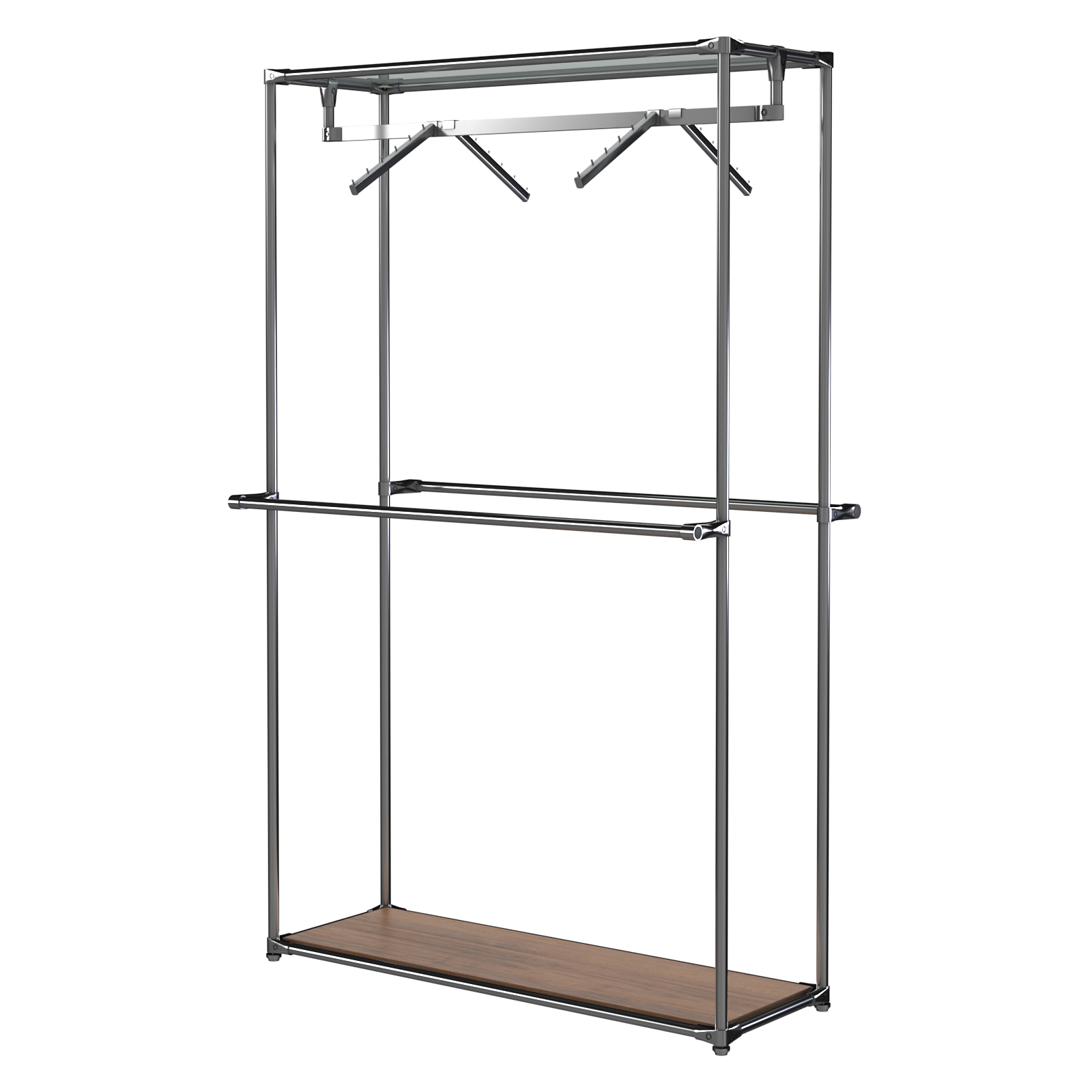 Хромированное вешало БАШНЯ №2 Орех