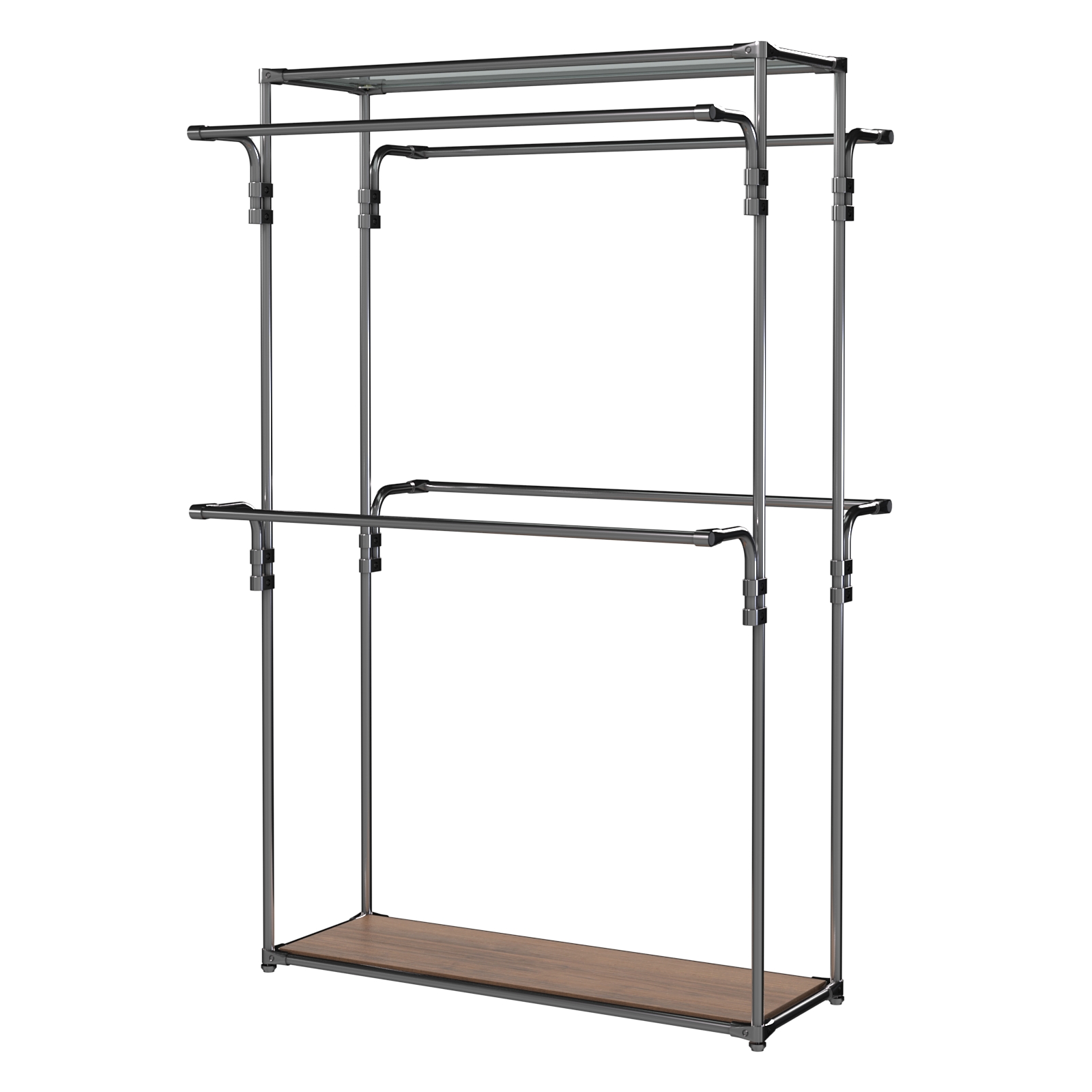 Хромированное вешало БАШНЯ №4 Орех